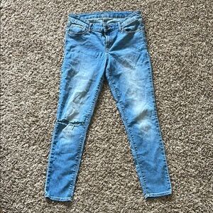 Old Navy Blue Skinny Jeans with Lived-In Look